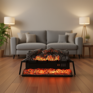 Cheminée électrique avec bruit de bois crépitant, télécommande, écran LED, puissance de chauffage de 1500 W, 25 pouces - Product Image 2