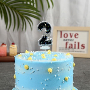 Feliz cumpleaños pastel números <span class=keywords><strong>velas</strong></span> oro llama pastel chispa alto flaco cumpleaños <span class=keywords><strong>velas</strong></span> sin humo - Product Image 1