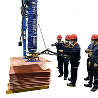 Lève-charge pneumatique à ventouses pour manipulateur de grue à panneaux de bois avec 2 ventouses et rotation à 360° pour levage en entrepôt