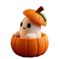DH4 Halloween-Kürbis-Geisterfigur 3D-Gedrucktes Desktop-Atmosphären-Verstärker-Gadget für Feiertagsdekoration