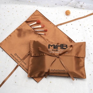 Bolsa de Satén Marrón con Logotipo Personalizado de Lujo, Bolsa para Ropa, Zapatos, Pelucas, Embalaje, Bolsa de Regalo, Bolsa de Seda - Product Image 4