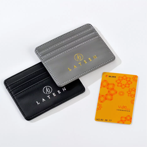 Credit Card Holder Wallet Mens Women Personalized PU Leather Card Holder Wallet Business Wallet ID Card Holder Pouch