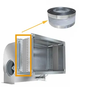 Conector de filtro de ar flexível de alumínio, ventilação isolada, & pvc/lona