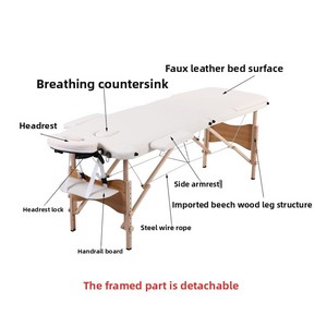 <span class=keywords><strong>Table</strong></span> de <span class=keywords><strong>massage</strong></span> <span class=keywords><strong>pliante</strong></span> robuste, portable, en bois, pour physiothérapie, tatouage, acupuncture, salon de beauté, <span class=keywords><strong>Reiki</strong></span>, hauteur réglable - Product Image 5