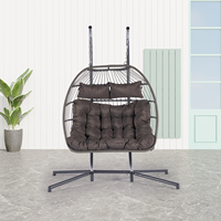 Grand hamac pour 2 personnes chaises à œufs suspendues chaise balançoire avec cadre pour intérieur et extérieur