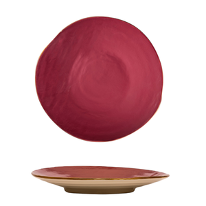 COLLEZIONE MEDITERRANEAN - Piatto Piatto in Gres Rosso Ciliegia D. 28CM H 4CM - Product Image 1