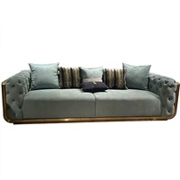 Ensemble de canapés modernes en cuir et tissu microfibre 3+2+1, design de luxe, avec fauteuils inclinables, pour salon et villa, rembourrage en éponge