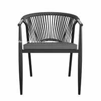 Fabricant de chaises en rotin classiques confortables à prix réduit, chaises en rotin avec cadre en acier pour cafee de jardin extérieur