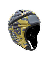 Bandera de fútbol EVA Softshell Rugby Headgear transpirable ajustable certificado Scrum Skull Cap casco de Rugby personalizado para 7v7 7on7