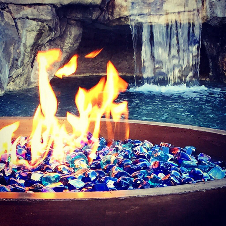 Костра под открытым небом огнеупорное стекло