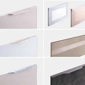 Palestine Market Contemporary Silver Customized Aluminum Extruded Profiles For Kitchen Cabinet Frame Handle Profiles