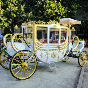 Carruaje Real Premium Estilo Príncipe William, Carruaje Eléctrico con Caballos para Eventos de Boda de Lujo - Product Image 5