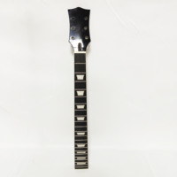 Manche de guitare électrique LP 22 frettes 6 cordes en érable noir brillant avec touche en palissandre et filetage blanc – Pièce de rechange professionnelle pour guitare