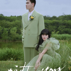 O2LOVER Green Tulle A-Line Wedding Dress O-Neck Empire Waistline Vintage Style For Women Photography Studio - Product Image 3