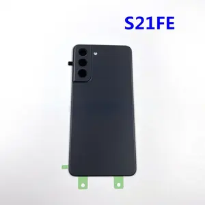 กระจก G990ด้านหลังสำหรับ <span class=keywords><strong>Samsung</strong></span> Galaxy <span class=keywords><strong>S21</strong></span> FE พร้อมเลนส์ฝาครอบแบตเตอรี่ฝาครอบด้านหลังตัวเครื่องเคสอะไหล่แถบซ่อมแซม - Product Image 3