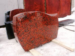 Lapide e monumento memoriali <span class=keywords><strong>tomba</strong></span> montante granito rosso lapide - Product Image 4