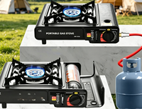 Réchaud à gaz butane anti-explosion portable pour le camping en plein air, à brûleur unique