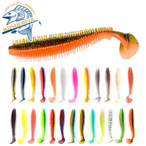 Venta al por mayor 90mm4g 120mm9g tornillo biónico Grub T cola olor pesca gusanos suaves carpa objetivo PVC ABS silicona Artificial señuelos blandos - Product Image 1