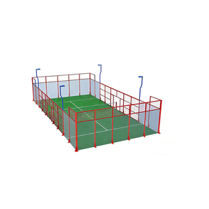 Terrain de padel panoramique professionnel <span class=keywords><strong>WPT</strong></span> standard avec structure en acier léger galvanisé et garantie d'un an - Product Image 1