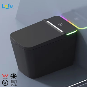 Sensore automatico automatico di lusso nero S-Trap senza acqua <span class=keywords><strong>a</strong></span> filo intelligente quadrato in ceramica Smart wc con telecomando - Product Image 1