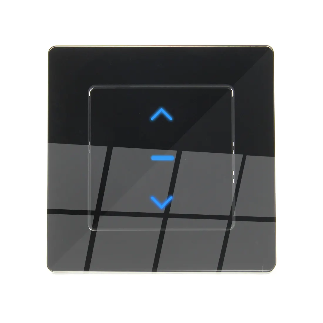 Ab standart akıllı yaşam Tuya App kontrolü siyah kristal cam Panel akıllı Wifi perde dokunmatik ekran anahtarı