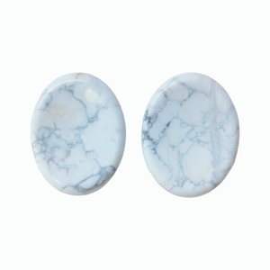 Piedra de Turquesa Blanca Natural al por Mayor, Piedra Ovalada de Bolsillo para Meditación y Relajación - Product Image 1