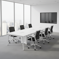 Table de conférence de bureau professionnelle Greatway COL-CTA-A3 au design moderne et épuré, mobilier durable pour réunions de personnel et de direction
