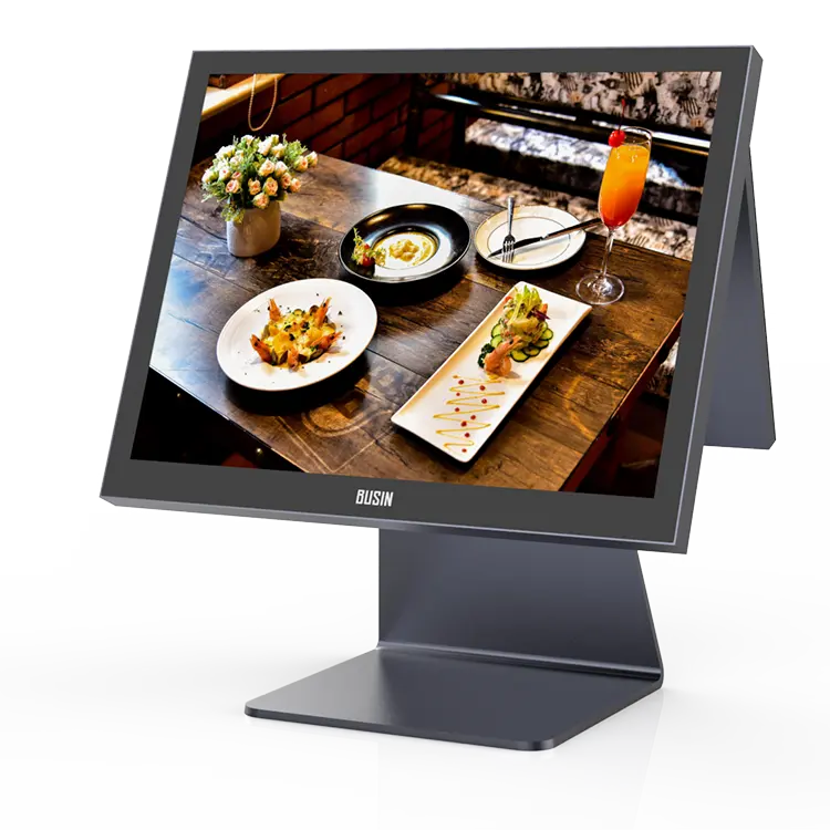 15 Zoll Dual-Screen-POS-TPOS-D mit kapazitivem Touch-Point-of-Sale-System des 2. integrierten Displays