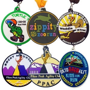 Manufacturer Customized Sports Run <b>Plastic</b> Medals Soft 3D Rubber Sport Medals Custom Rubber PVC Medals for Children - Product Image 1