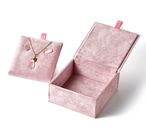 Caja de Almacenamiento de Joyas, Exquisita Caja de Joyería de Terciopelo Rosa para Pulseras, Venta al por Mayor de Cajas de Joyería Personalizadas - Product Image 5