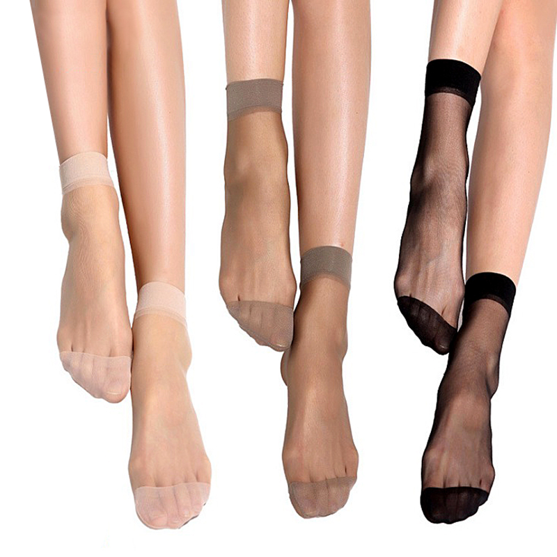 Factory cheap custom package transparent sexy ladies silk disposable socks