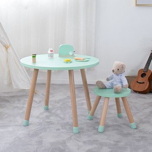 Ensemble de <span class=keywords><strong>table</strong></span> et chaises en bois pour enfants <span class=keywords><strong>Table</strong></span> de jeu avec 1 tabouret <span class=keywords><strong>Table</strong></span> à manger <span class=keywords><strong>ronde</strong></span> pour enfants adaptée aux tout-petits filles ou garçons - Product Image 3