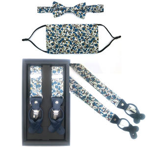 Fashion Wedding Party Elastic Y Back Multi Colors <strong>Black</strong> Button <strong>Bow</strong> <strong>Tie</strong> <strong>Suspenders</strong> <strong>Set</strong> for Men - Product Image 3