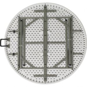 8 personas boda fiesta al aire libre 5 pies plástico banquete mesas redondas plegables Mesa Redonda plegable - Product Image 2