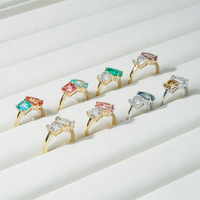 Starsgem Toi Et Moi Bague de fiançailles solitaire or blanc 10 carats or jaune or rose bague à deux pierres