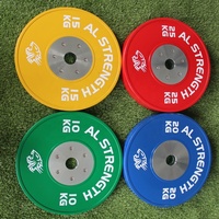 Plaques de musculation pour la gym, plaques de bumper colorées pour haltères, plaques de poids en caoutchouc, haltères olympiques unisexes
