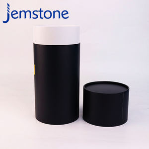 Emballage en tube de carton kraft pour thé aux herbes écologique avec logo personnalisé, poudre de protéines, café en grains, bougie noire en tube de papier - Product Image 6