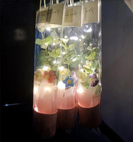Mini bouquet de crochet de tournesol avec lumière LED fleur de crochet tricotée à la main pour l'amant professeur ami cadeau de saint valentin