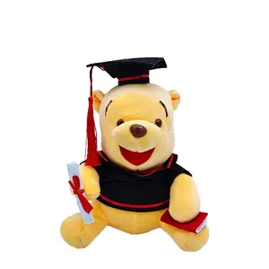 Graduation Season Ceremony Gifts Stuffed Uniform Bear Graduation Bear Plush Doll Toy With mortarboard