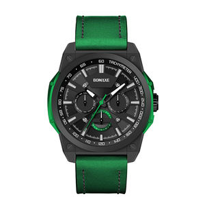 Haute qualité hommes Ultra-mince en acier inoxydable <span class=keywords><strong>montre</strong></span>-bracelet en cuir <span class=keywords><strong>noir</strong></span> 5mm marque d'affaires de luxe personnalisable Quartz rose - Product Image 6