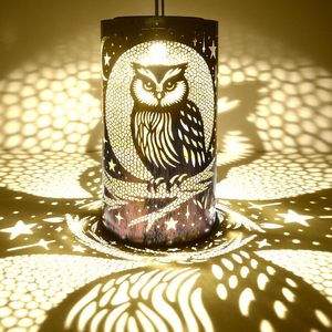Regalos de cumpleaños con diseño de búho para mujeres, madres, abuelas, lámparas solares, decoración de jardín impermeable para exteriores, luces LED colgantes - Product Image 1