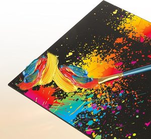 Panel de <span class=keywords><strong>lienzo</strong></span> negro para pintar, <span class=keywords><strong>lienzo</strong></span> en blanco de algodón imprimado para acrílicos, óleo, pinturas de <span class=keywords><strong>acuarela</strong></span> - Product Image 4