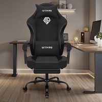 Chaise de jeu ergonomique FlameGlow pour adultes - Tissu respirant confortable, ressorts ensachés, rotation à 360°, inclinaison réglable de 90 à 150°, soutien lombaire réglable