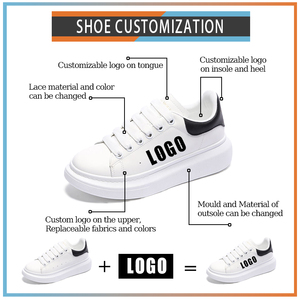 <span class=keywords><strong>Zapatillas</strong></span> Deportivas de Plataforma para <span class=keywords><strong>Mujer</strong></span>, Suela Gruesa, Transpirables, de Cuero, Tallas 35-40, para Uso Diario, <span class=keywords><strong>Blancas</strong></span>, de Caña Baja - Product Image 2