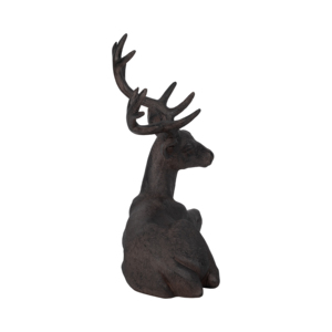 Scultura Decorativa in Resina di Cervo Seduto, Statuetta per Arredamento Casa, Ufficio, Bagno e Soggiorno - Product Image 3