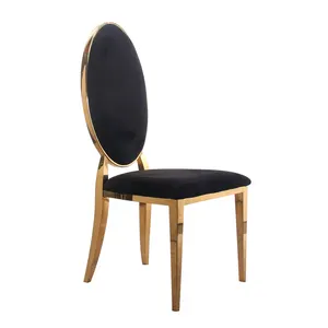 금속 디너 파티 테이블과 의자 디너 룸 스테인레스 스틸 황금 의자