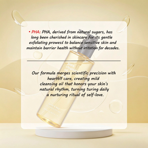 PHA Pore Cleansing <b>Oil</b> Facial Cleanser Makeup <b>Remover</b> for Sensitive Dry Skin 200ml Private Label - Product Image 6