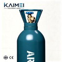 Gas Argón de Alta Pureza Kaimei 99.999% 5N para Soldadura TIG MIG y Corte Láser, Cilindro de 47L, Fabricante