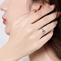 ファッション女性のロマンチックなダイヤモンド女性の指輪石のデザイン925スターリングシルバーリング