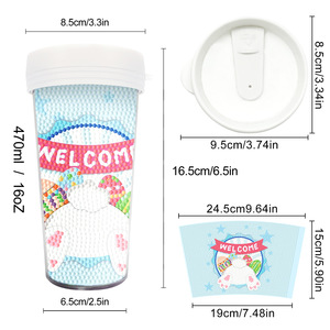 ขวดน้ำเพชร DIY, แก้วเพชรยูนิคอร์นสำหรับเครื่องดื่ม, ของขวัญงานฝีมือ ของเล่นสำหรับเด็กชาย เด็กหญิง อุปกรณ์จัดปาร์ตี้ - Product Image 6
